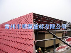 棗紅色合成樹(shù)脂瓦案例圖